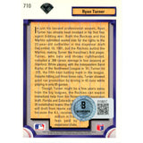 Ryan Turner Autographed/Signed 1992 Upper Deck #710 Trading Card Beckett 59193