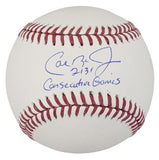 Orioles Cal Ripken Jr. "2131 Consecutive Games" Signed Oml Baseball Fanatics