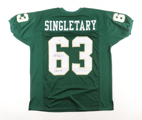 Mike Singletary Signed Baylor Bears Green Jersey Inscribed "HOF 95" (PSA COA)