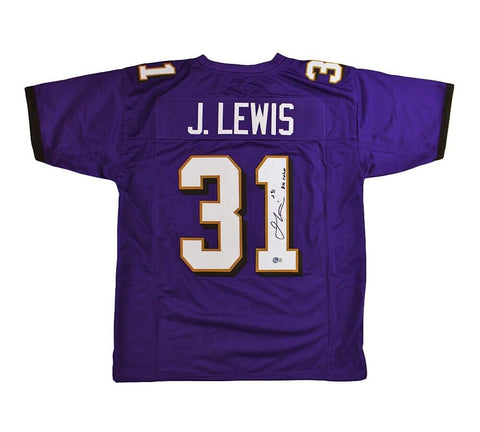 Jamal Lewis Signed Baltimore Custom Purple Jersey with "2K Rusher" Inscription