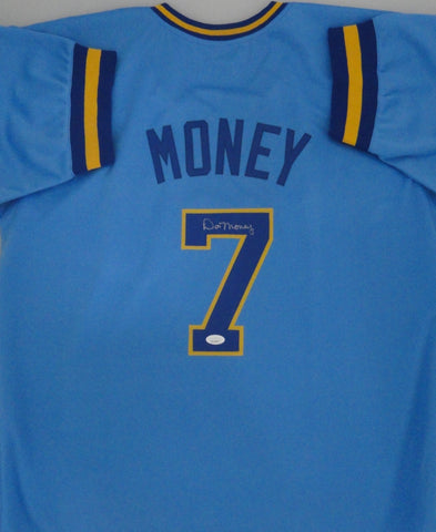 Brewers 82 AL Champ DON MONEY Signed Custom Replica Blue Jersey AUTO - JSA