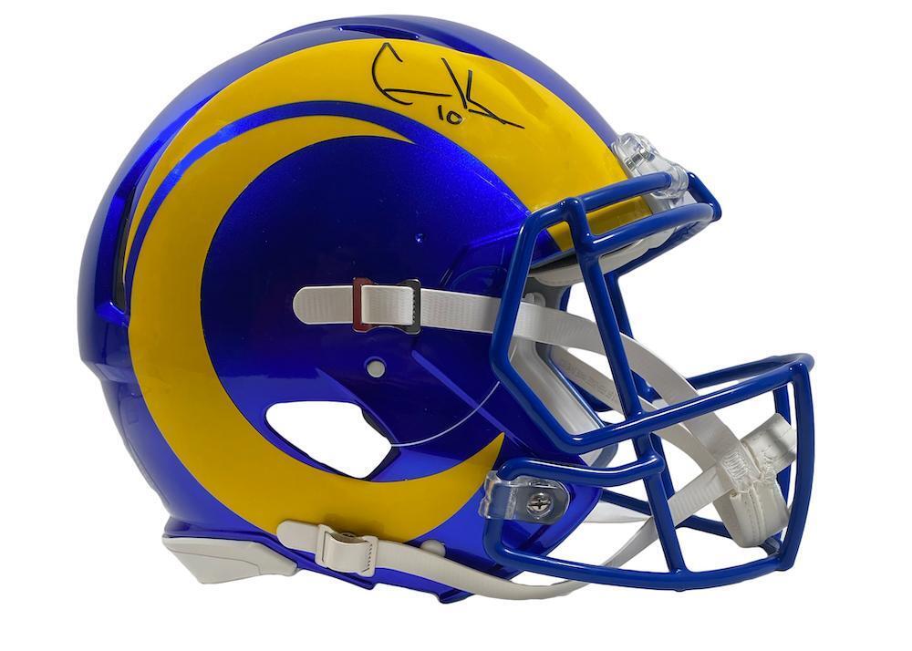 COOPER KUPP Autographed Rams Champs Logo Authentic Speed Helmet FANATI ...