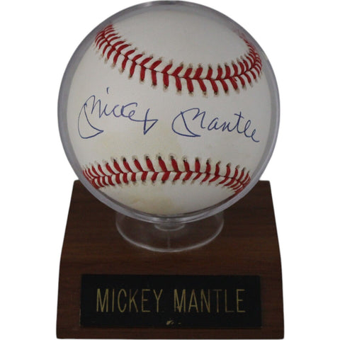 Mickey Mantle Autographed/Signed New York Yankees Official AL Baseball JSA 49024