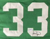 Larry Bird Signed Custom Green Pro-Style Basketball Jersey PSA ITP