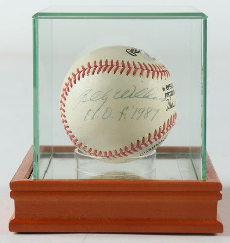 Ernie Banks & Billy Williams Signed NL Baseball w/Wood Display Case Chicago Cubs