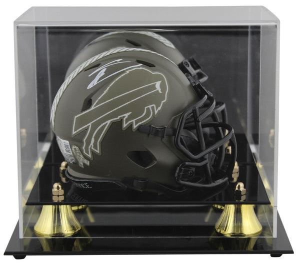 Bills Stefon Diggs Signed Salute To Service Speed Mini Helmet W/ Case BAS Wit
