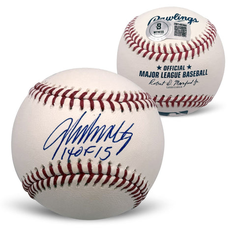 John Smoltz Autographed Atlanta Braves Baseball HOF 15 With UV Case Beckett