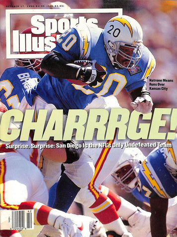 October 17, 1994 Natrone Means Chargers Sports Illustrated NO LABEL 180585