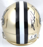 Rashid Shaheed Autographed New Orleans Saints Speed Mini Helmet - Beckett W Holo