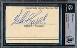 Bill Russell Autographed 2.5x3.5 Cut Signature Celtics Beckett 14861595