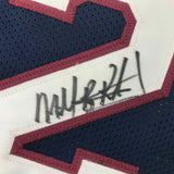 FRAMED Autographed/Signed MICHEAL RAY RICHARDSON 33x42 Dark Blue Jersey PSA COA