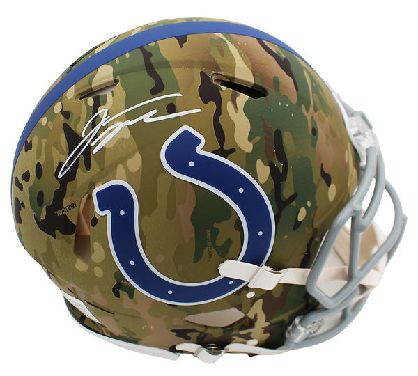 Jonathan Taylor Signed Indianapolis Colts Speed Authentic Camo NFL Helmet