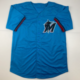 Autographed/Signed Jazz Chisholm Jr. Miami Blue Baseball Jersey JSA COA