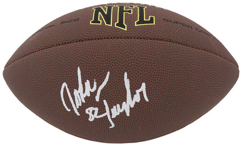 John Taylor (49ers) Signed Wilson Super Grip F/S NFL Football - (SCHWARTZ COA)