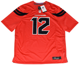 NICO COLLINS AUTOGRAPHED HOUSTON TEXANS #12 RED NIKE JERSEY BECKETT