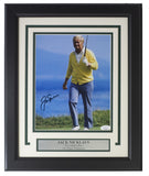 Jack Nicklaus Signed Framed 8x10 Golf Photo JSA