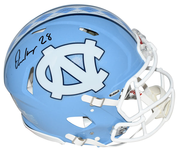 OMARION HAMPTON SIGNED NORTH CAROLINA TAR HEELS AUTHENTIC SPEED HELMET BECKETT