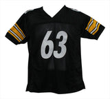 Dermontti Dawson Autographed/Signed Pro Style Black XL Jersey HOF BAS 33194