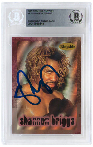 Shannon Briggs Signed 1991 Ringside Boxing Trading Card #R2 - (Beckett Slabbed)