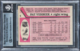 Devils Pat Verbeek Authentic Signed 1987 Topps #6 Card Autographed BAS Slabbed