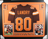 JARVIS LANDRY (Browns brown SKYLINE) Signed Autographed Framed Jersey JSA
