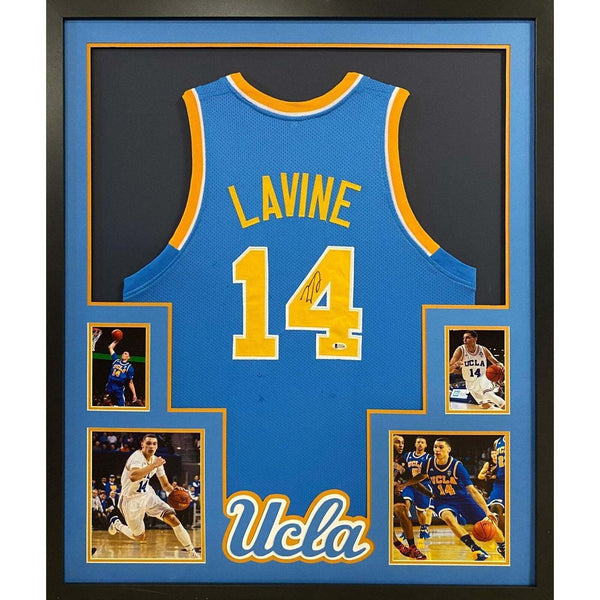 Zach Lavine Autographed Signed Framed UCLA Jersey BECKETT