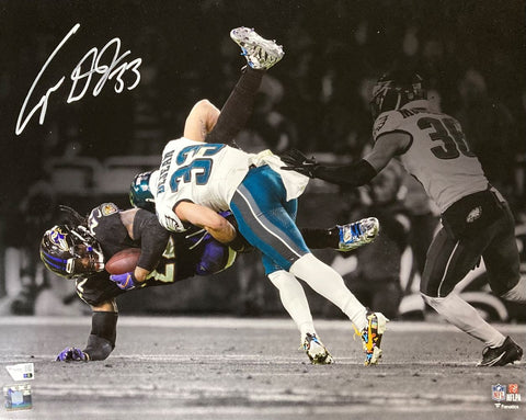 Cooper DeJean Signed 16x20 Eagles Hit vs Ravens D Henry Photo Fanatics