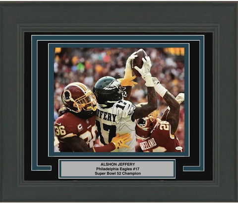 FRAMED Autographed/Signed ALSHON JEFFERY Eagles 16x20 Photo JSA COA