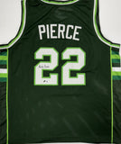 RICKY PIERCE Signed Custom Replica Green / White Bucks Jersey AUTO - BAS