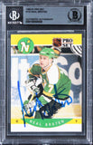 North Stars Neal Broten Authentic Signed 1990 Pro Set #132 Card BAS Slabbed