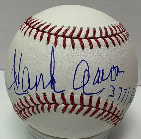Braves HENRY HANK AARON Signed Official MLB Baseball #1 AUTO w/ "3771 Hits" JSA