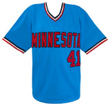 Jeff Reardon Signed Baby Blue T/B Custom Baseball Jersey w/Champs - (SS COA)