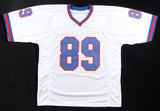 Mark Bavaro Signed New York Giants White Jersey (JSA) 2xSuper Bowl Champion T.E.