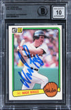 Red Sox Wade Boggs Signed 1983 Donruss #586 Rookie Card Auto 10! BAS Slabbed