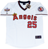JIM ABBOTT SIGNED 1989 CALIFORNIA ANGELS #25 MAJESTIC COOPERSTOWN JERSEY