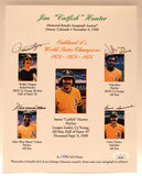 Rollie Fingers, Vida Blue, John Odom, and Gene Tenace Signed 8x10 Photo JSA COA