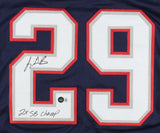 LeGarrette Blount Signed New England Patriots Jersey Inscribd 2xSB Champ/Beckett