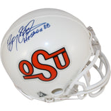 Barry Sanders Autographed Oklahoma State Cowboys Mini Helmet Heisman PSA 52743