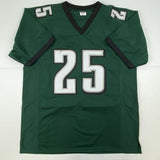 Autographed/Signed LESEAN MCCOY Philadelphia Green Football Jersey JSA COA Auto