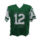 Joe Namath Autographed/Signed Pro Style Green Jersey JSA 33377
