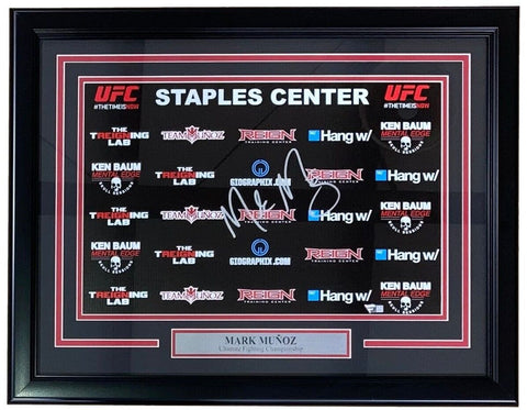 Mark Munoz Signed Framed 11x17 UFC Canvas Fanatics
