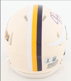 Justin Jefferson Signed Minnesota Vikings Retro Series Mini Helmet - Beckett