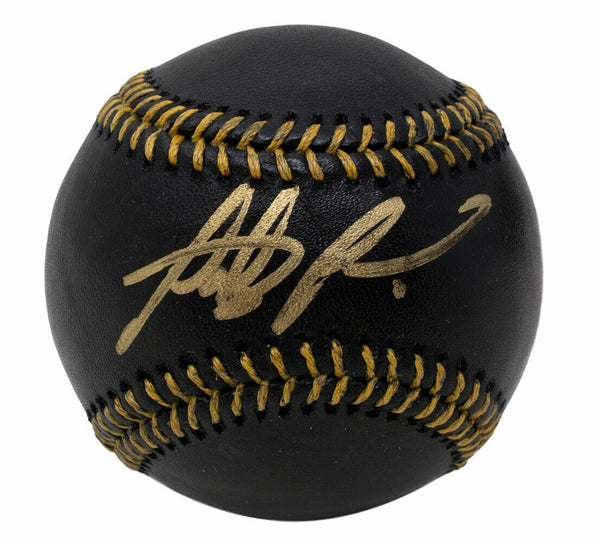 Fernando Tatis Jr SD Padres Signed OMLB Black Baseball Autographed Gold JSA USA