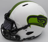 Kenneth Walker Autographed White Lunar Authentic Full Size Helmet Seahawks With