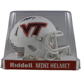 Michael Vick Autographed Virginia Tech Hokies Mini Helmet Beckett Witness 49869