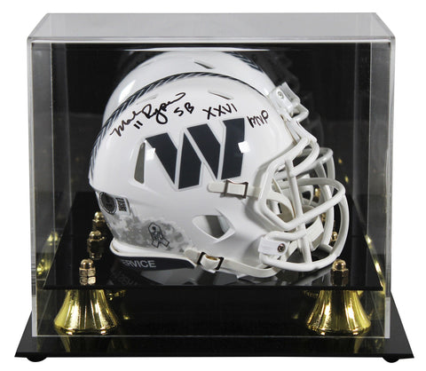 Commanders Mark Rypien "SB MVP" Signed STS III Speed Mini Helmet w/ Case BAS Wit