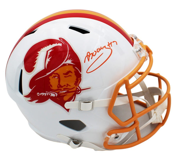 Bucky Irving Signed Tampa Bay Buccaneers Speed Full Size Throwback 75-96 Helmet