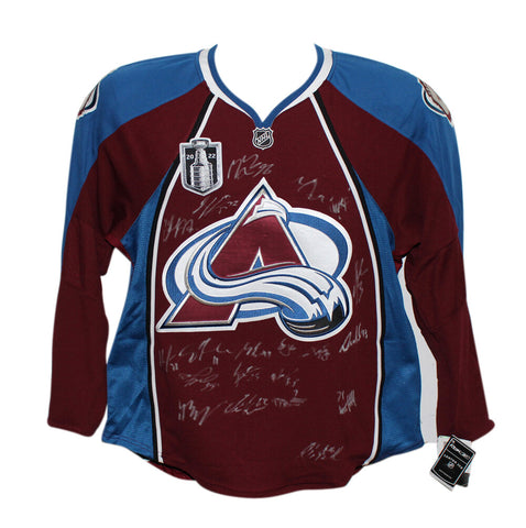 Colorado Avalanche Stanley Cup Team Signed Reebok 50 Jersey 20 Sigs BAS 37475