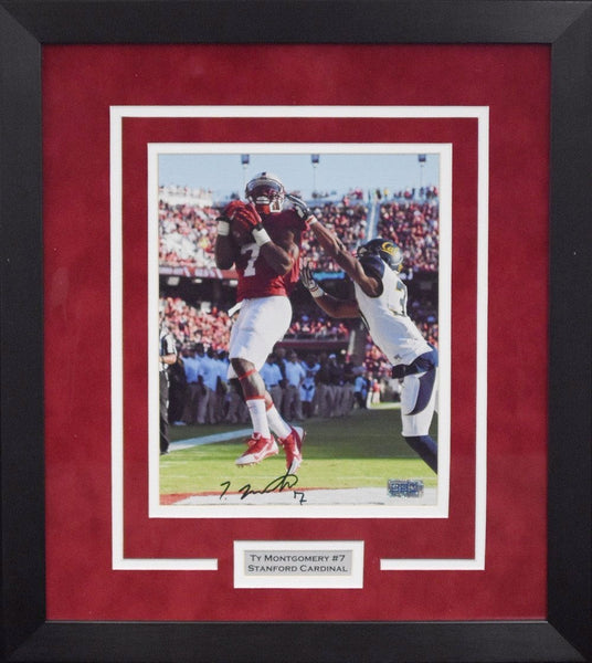 TY MONTGOMERY AUTOGRAPHED STANFORD CARDINAL 8x10 FRAMED PHOTO COA