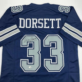 Autographed/Signed Tony Dorsett Dallas Dark Blue Football Jersey JSA COA Auto